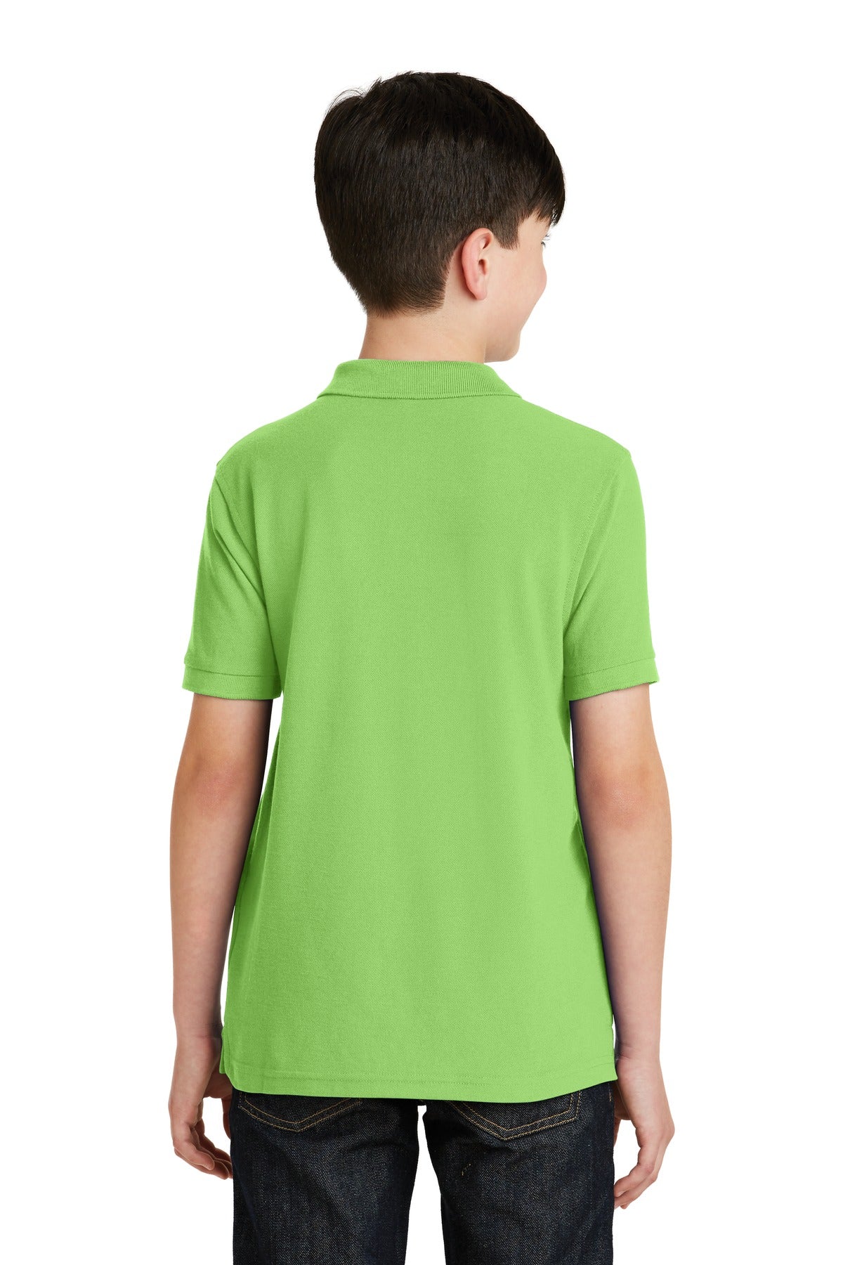 Lime Port Authority Youth Silk Touch Polo. Y500