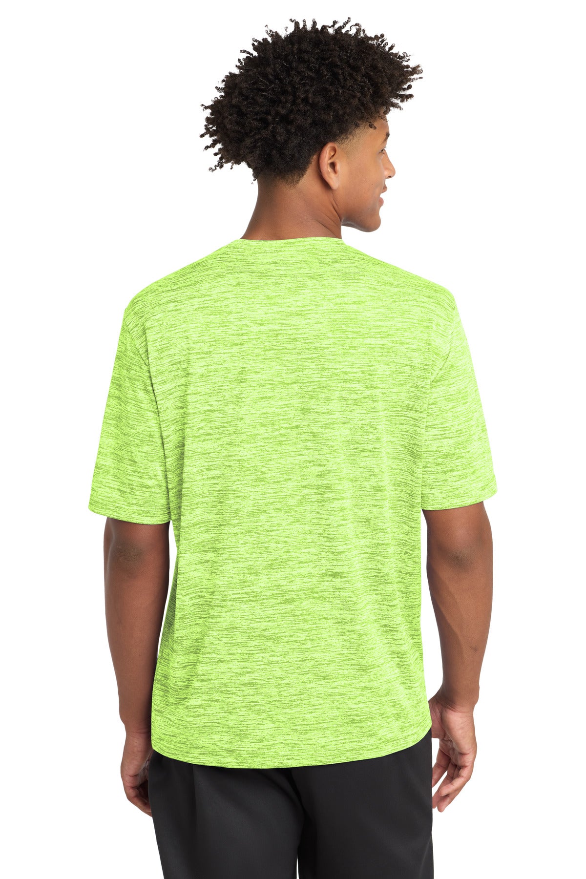 Lime Shock Ele Sport-Tek PosiCharge Electric Heather Tee. ST390