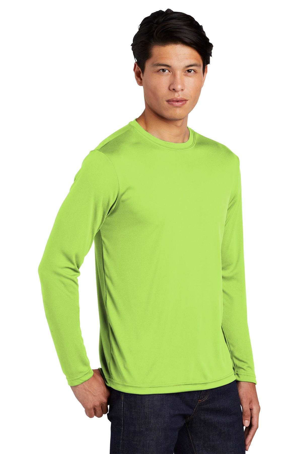 Lime Shock Sport-Tek Tall Long Sleeve PosiCharge Competitor Tee. TST350LS