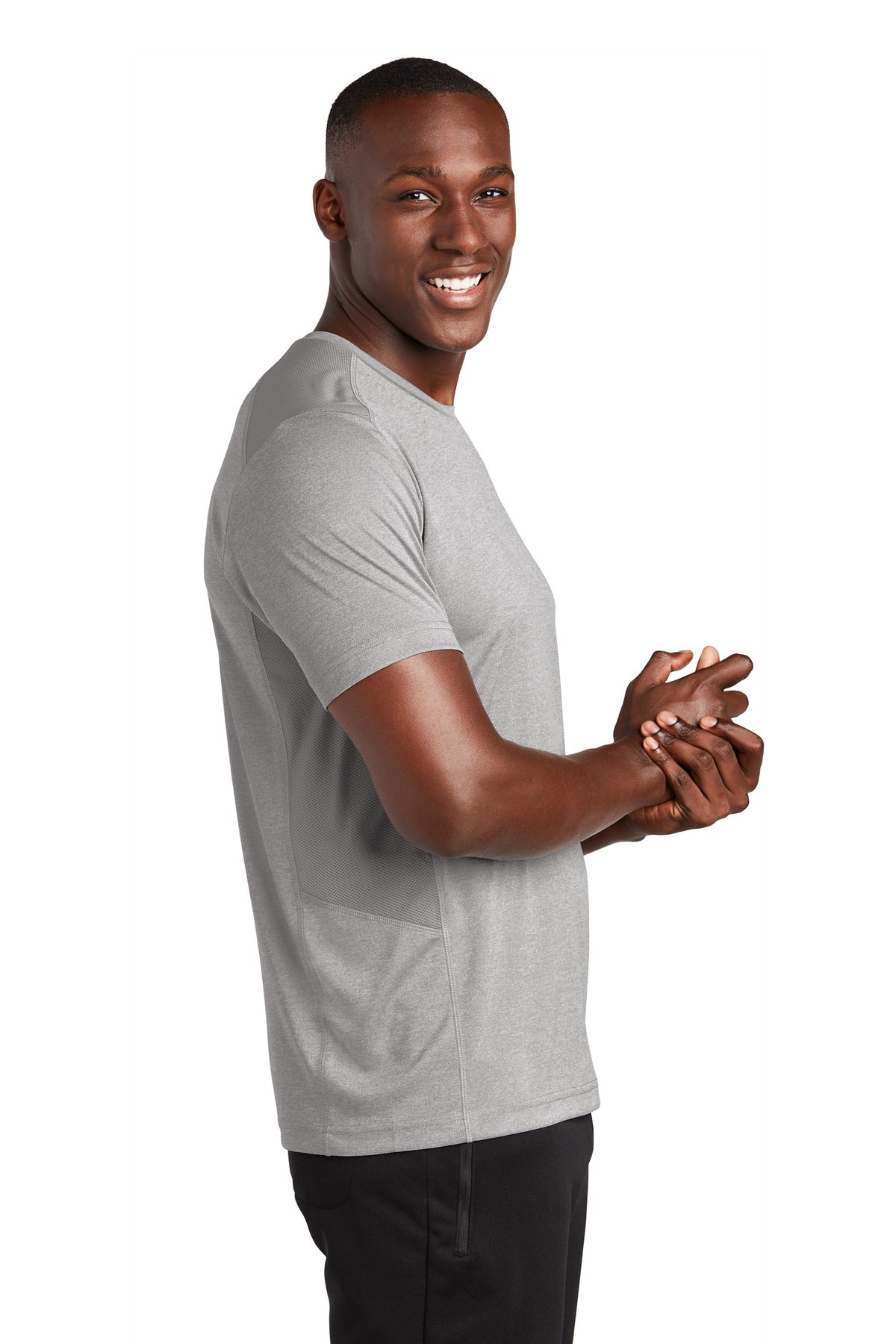 Lt Gry He/L Gy Sport-Tek Endeavor Tee. ST465