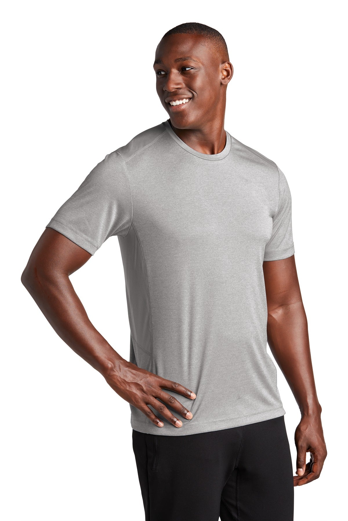 Lt Gry He/L Gy Sport-Tek Endeavor Tee. ST465