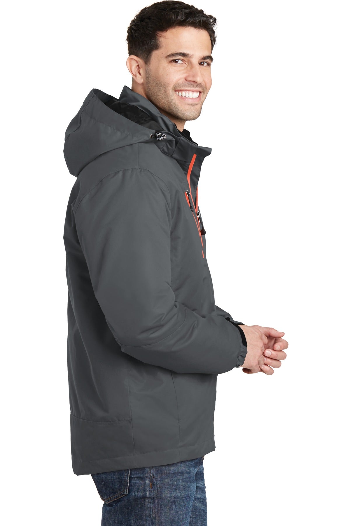 Magnet/Orange Port Authority Vortex Waterproof 3-in-1 Jacket. J332