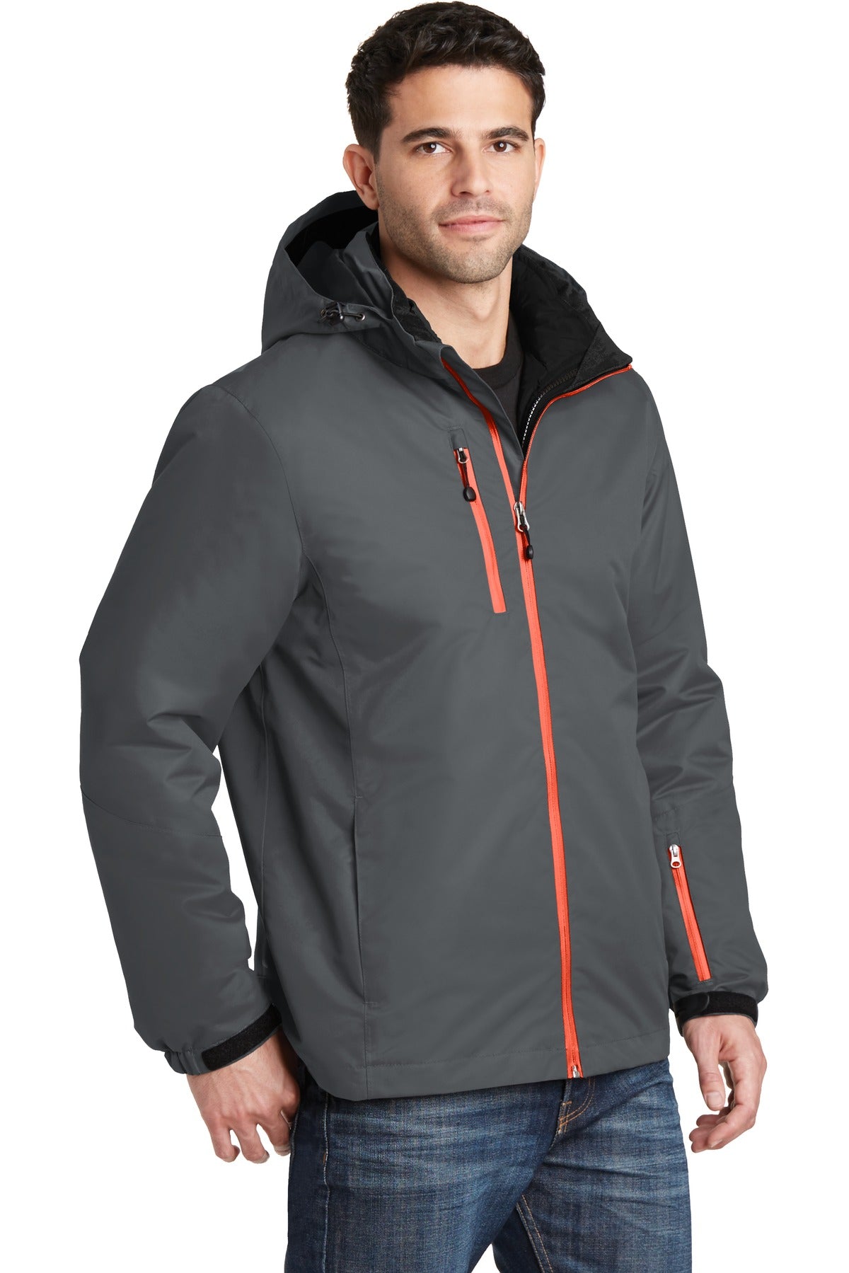 Magnet/Orange Port Authority Vortex Waterproof 3-in-1 Jacket. J332