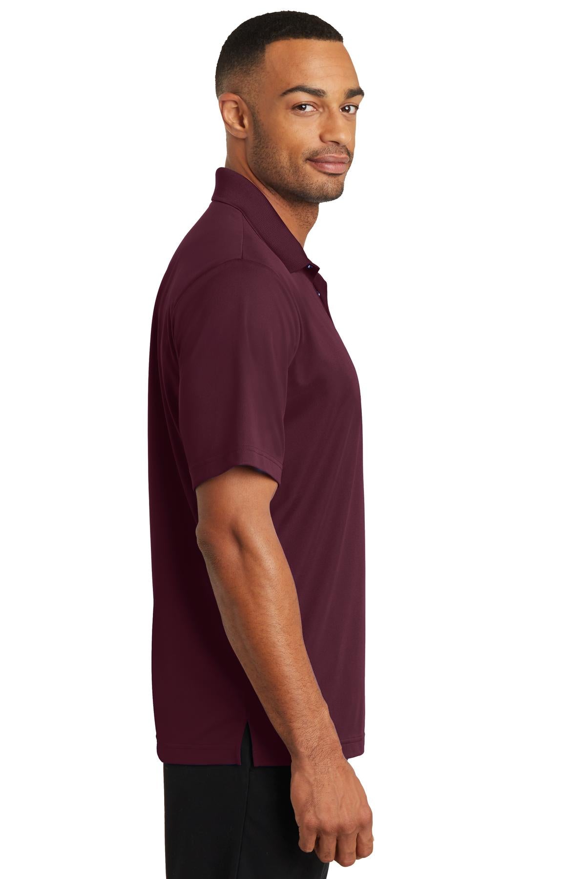 Maroon CornerStone Micropique Gripper Polo. CS421