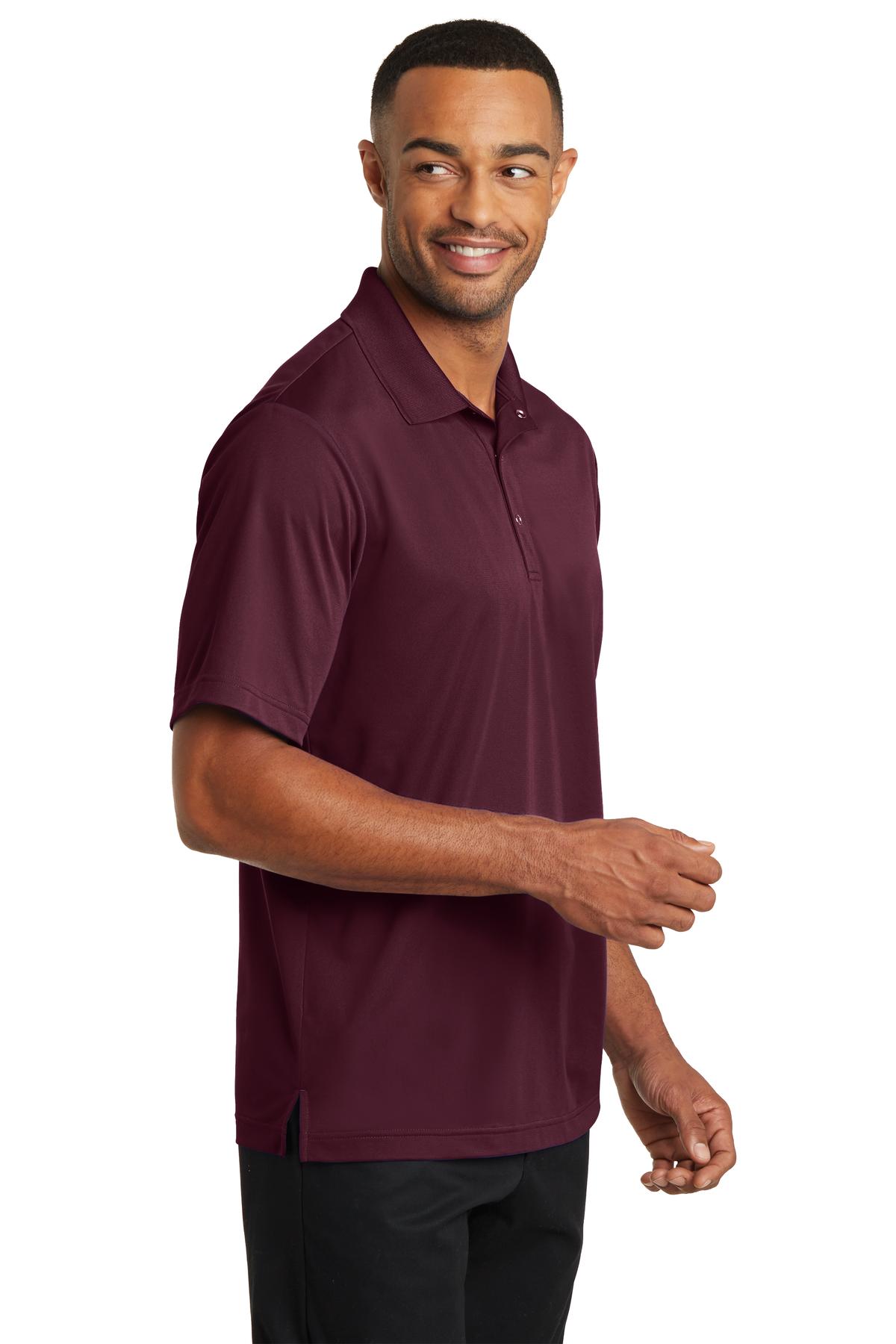 Maroon CornerStone Micropique Gripper Polo. CS421