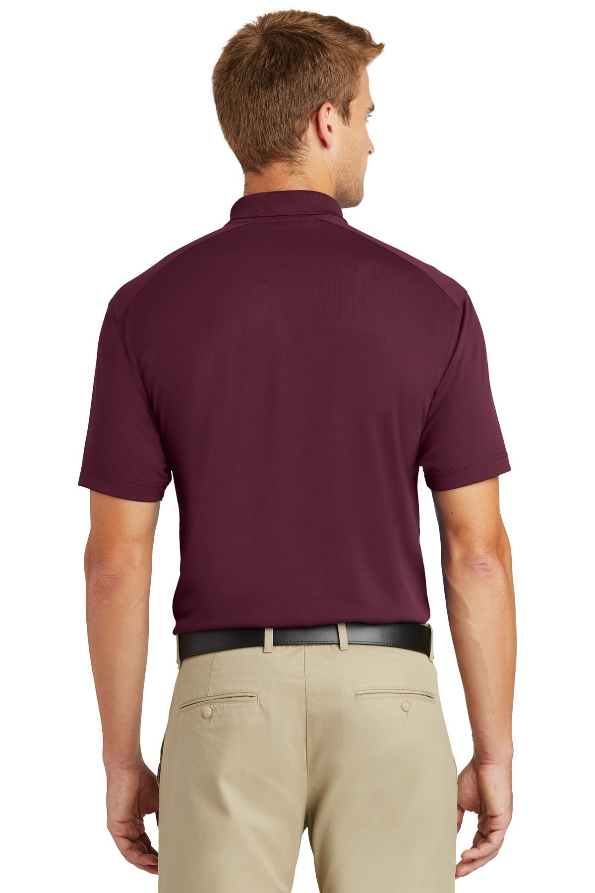 Maroon CornerStone Select Lightweight Snag-Proof Polo. CS418