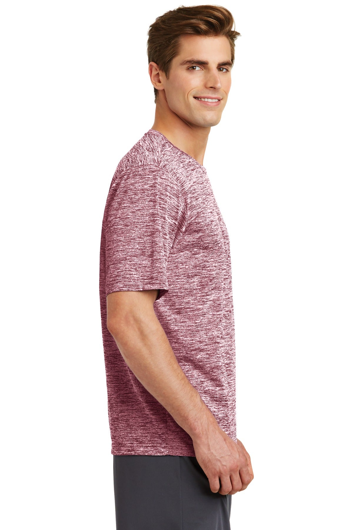 Maroon Electrc Sport-Tek PosiCharge Electric Heather Tee. ST390