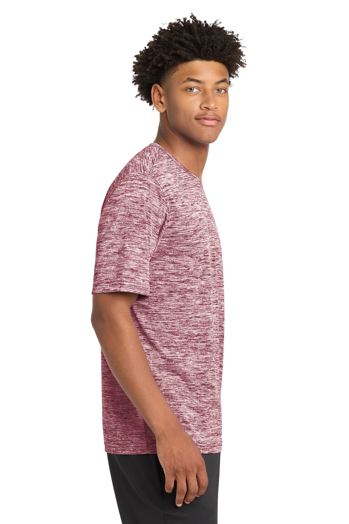 Maroon Electrc Sport-Tek PosiCharge Electric Heather Tee. ST390