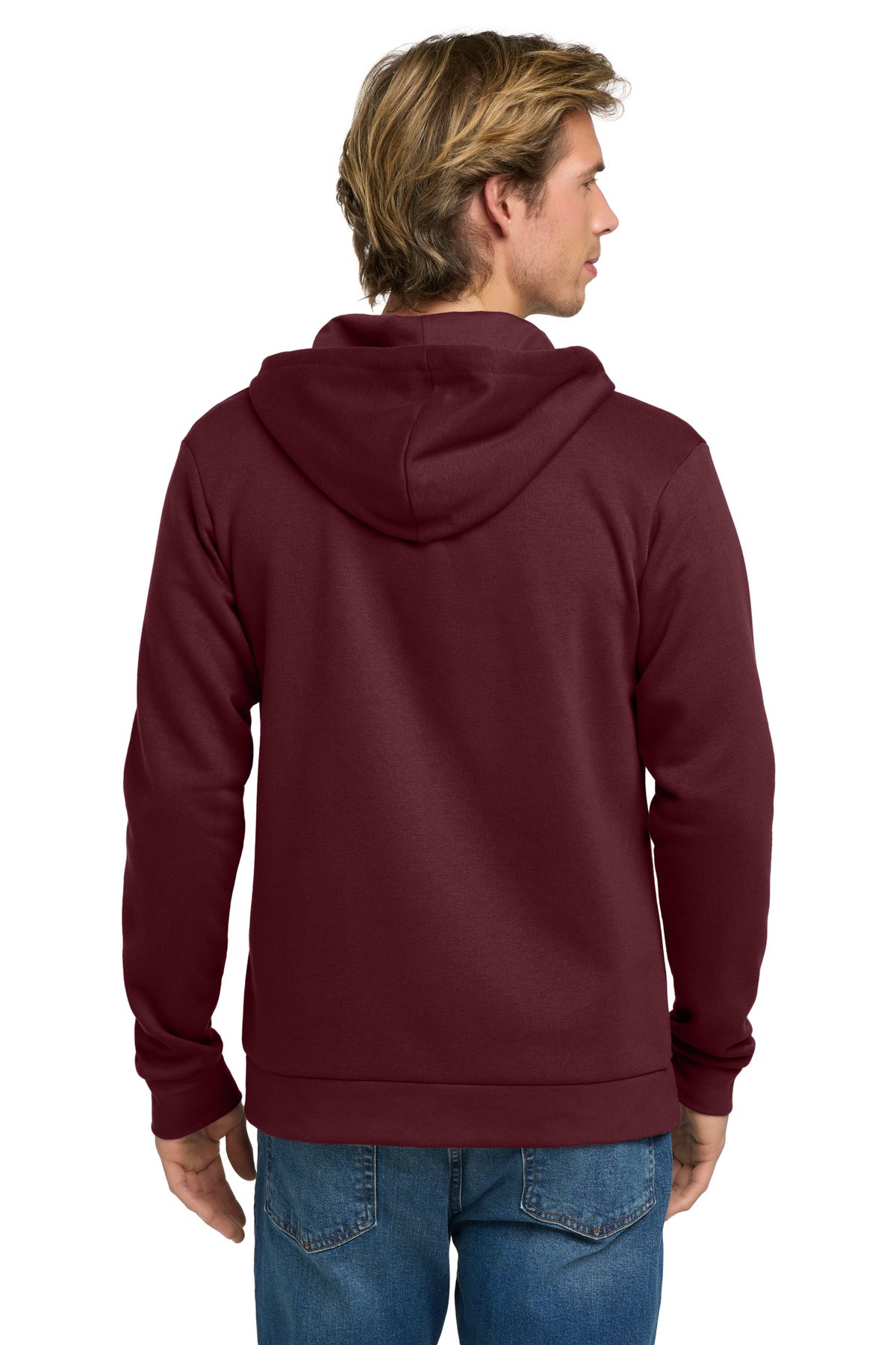 Maroon Next Level Apparel Adult Santa Barbara Zip Hoodie. NL9602