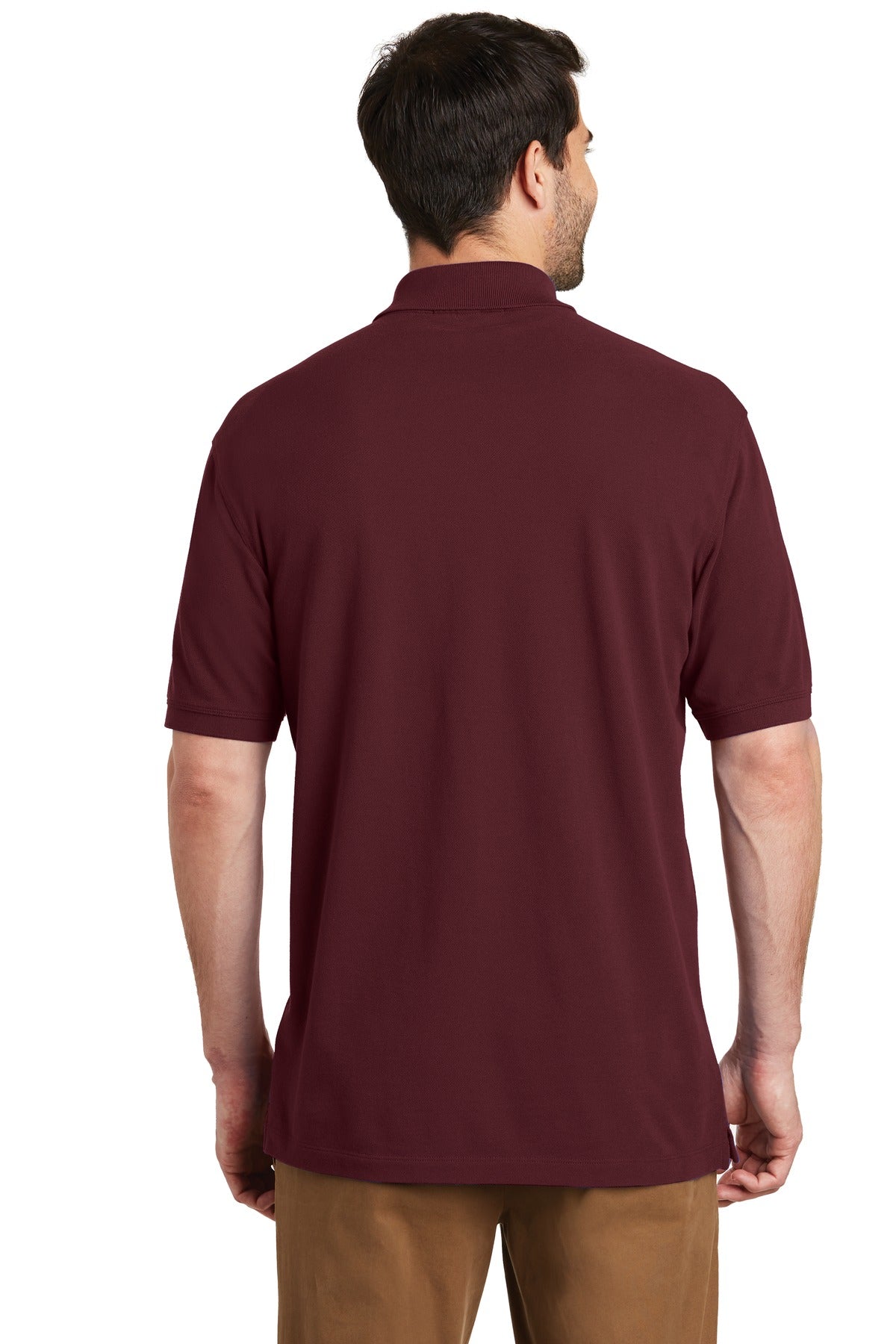 Maroon Port Authority EZCotton Polo. K8000