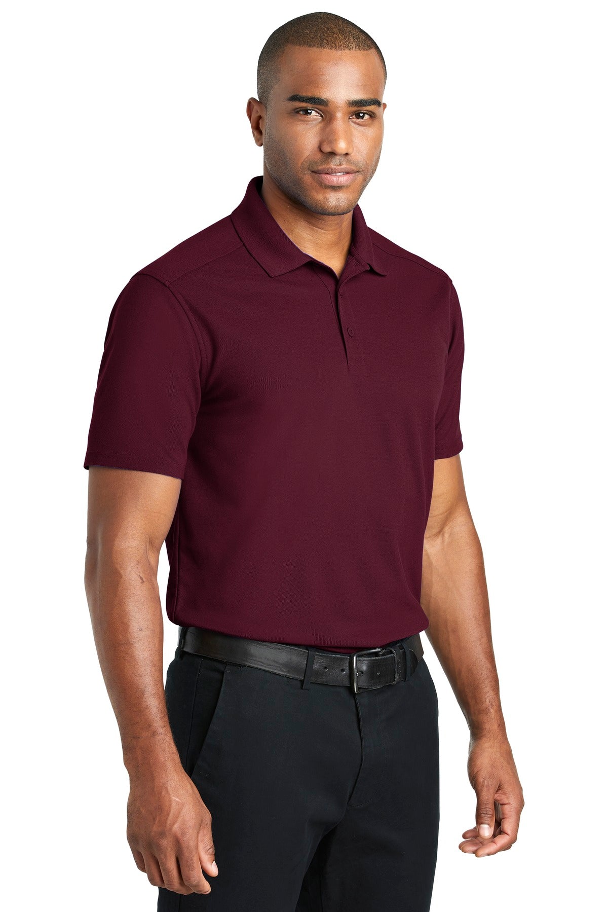 Maroon Port Authority EZPerformance Pique Polo. K600