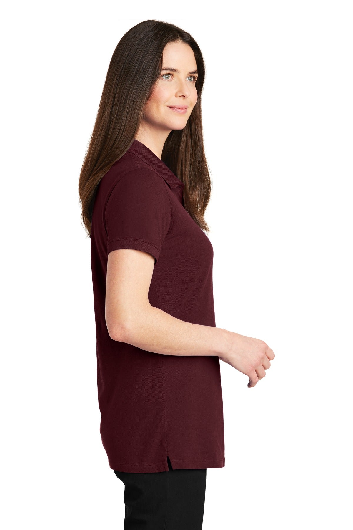 Maroon Port Authority Women's EZCotton Polo. LK8000