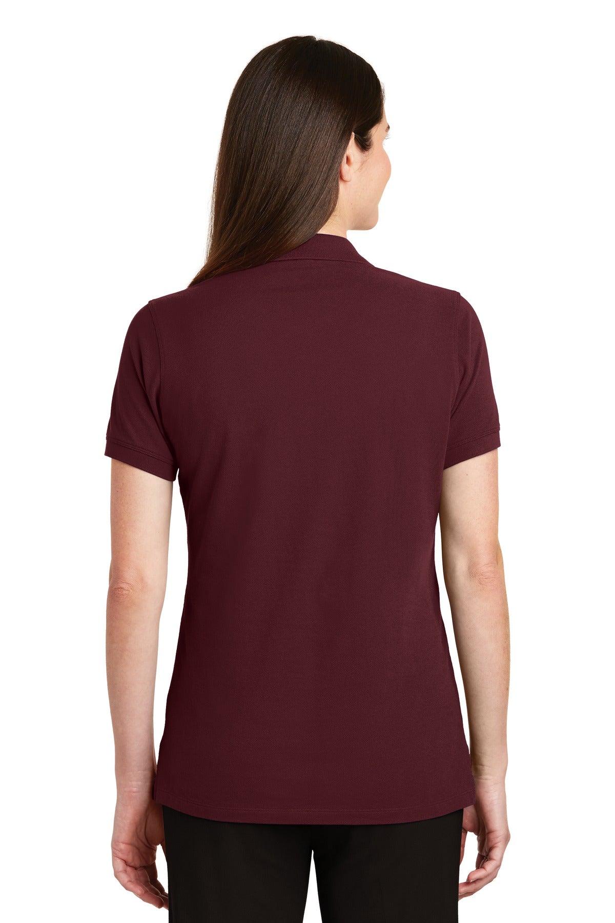 Maroon Port Authority Women's EZCotton Polo. LK8000