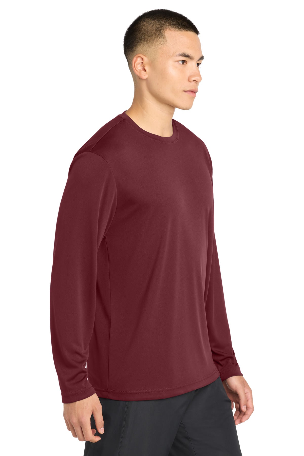 Maroon Sport-Tek Tall Long Sleeve PosiCharge Competitor Tee. TST350LS