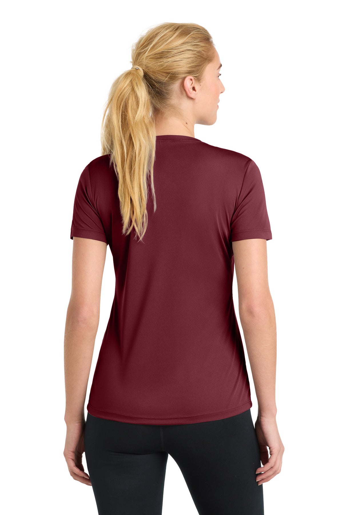 Maroon Sport-Tek Women's PosiCharge Competitor Tee. LST350