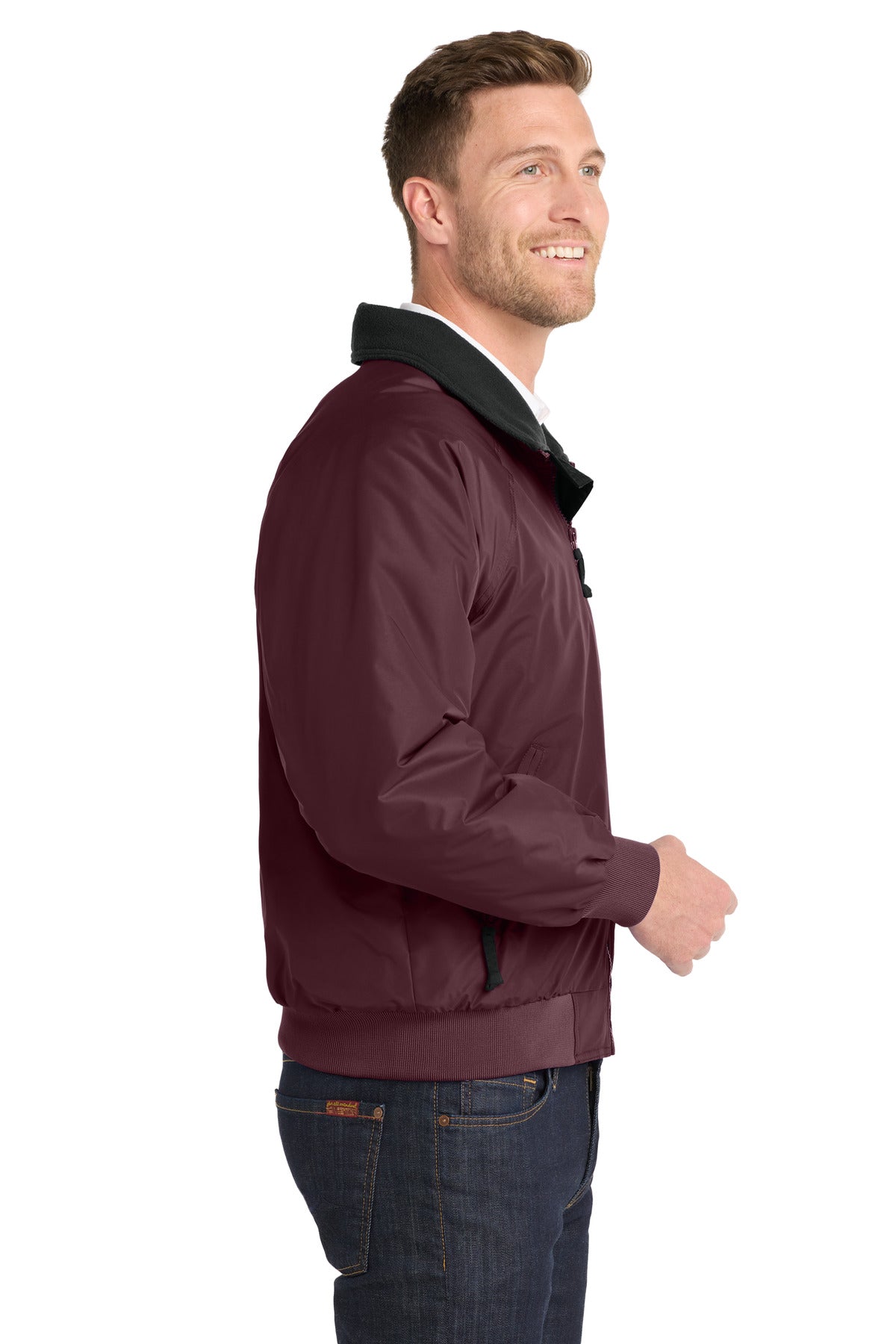 Maroon/Black Port Authority Challenger Jacket. J754