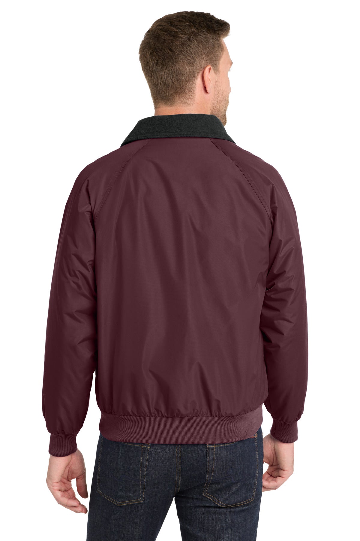 Maroon/Black Port Authority Challenger Jacket. J754