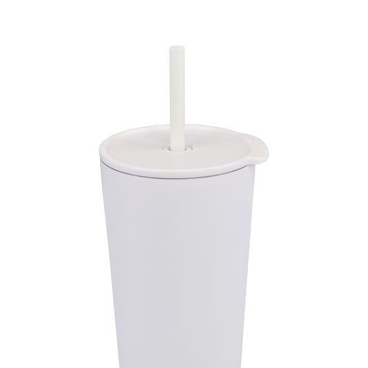 Marshmallow Aviana™ Rowan Recycled Straw Tumbler - 17 Oz. plain