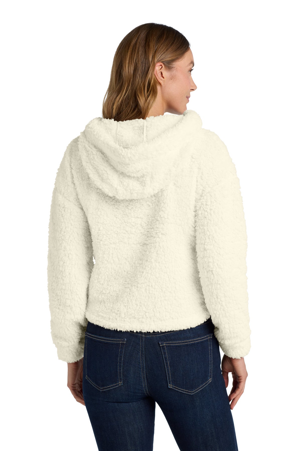Marshmallow Port Authority Women's Cozy Fleece Hoodie. L132