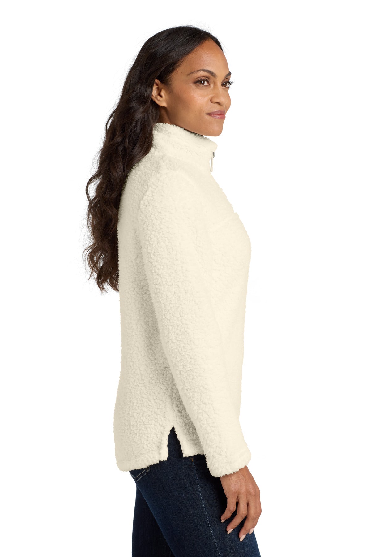 Marshmllw Port Authority Women's Cozy 1/4-Zip Fleece L130