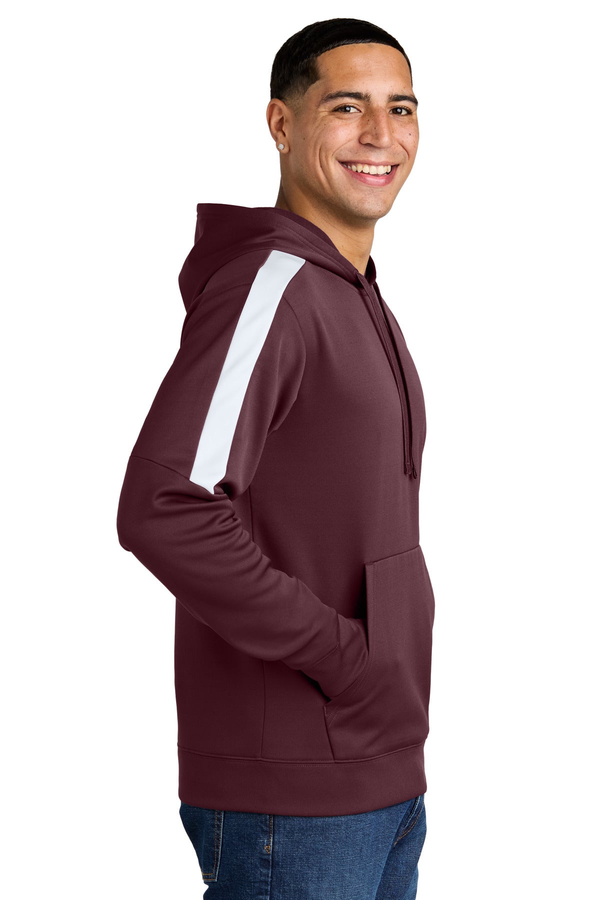 Mar/White Sport-Tek Sport-Wick Fleece United Pullover Hoodie ST255