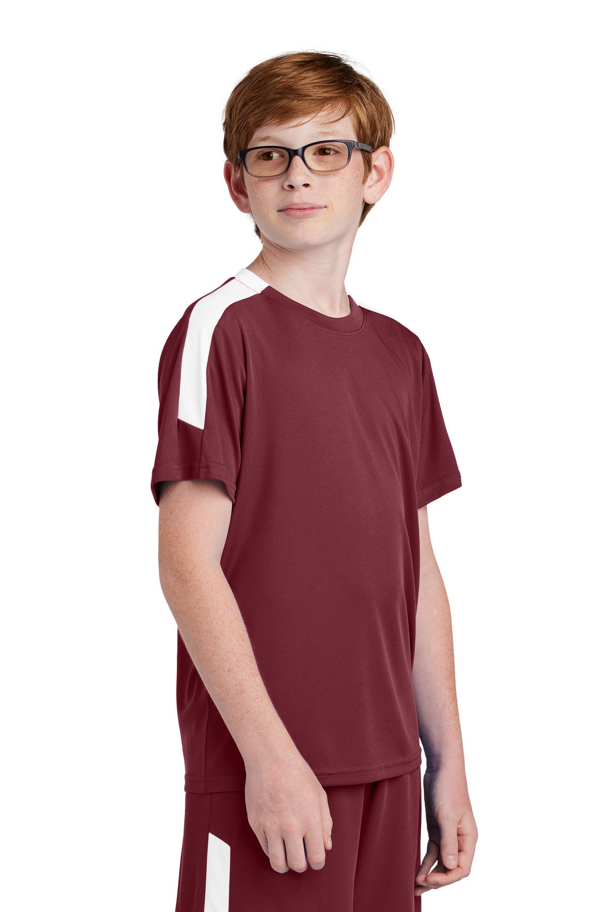 Mar/White Sport-Tek Youth Competitor United Crew YST100