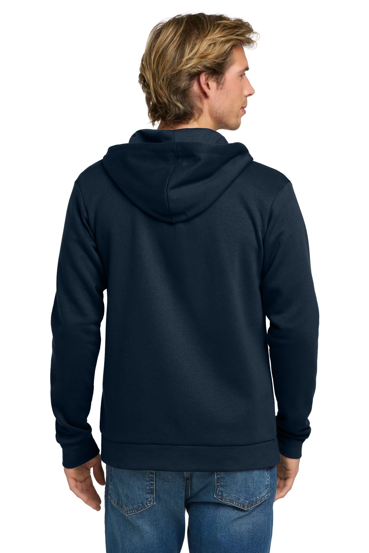 MdntNavy Next Level Apparel Adult Santa Barbara Zip Hoodie. NL9602