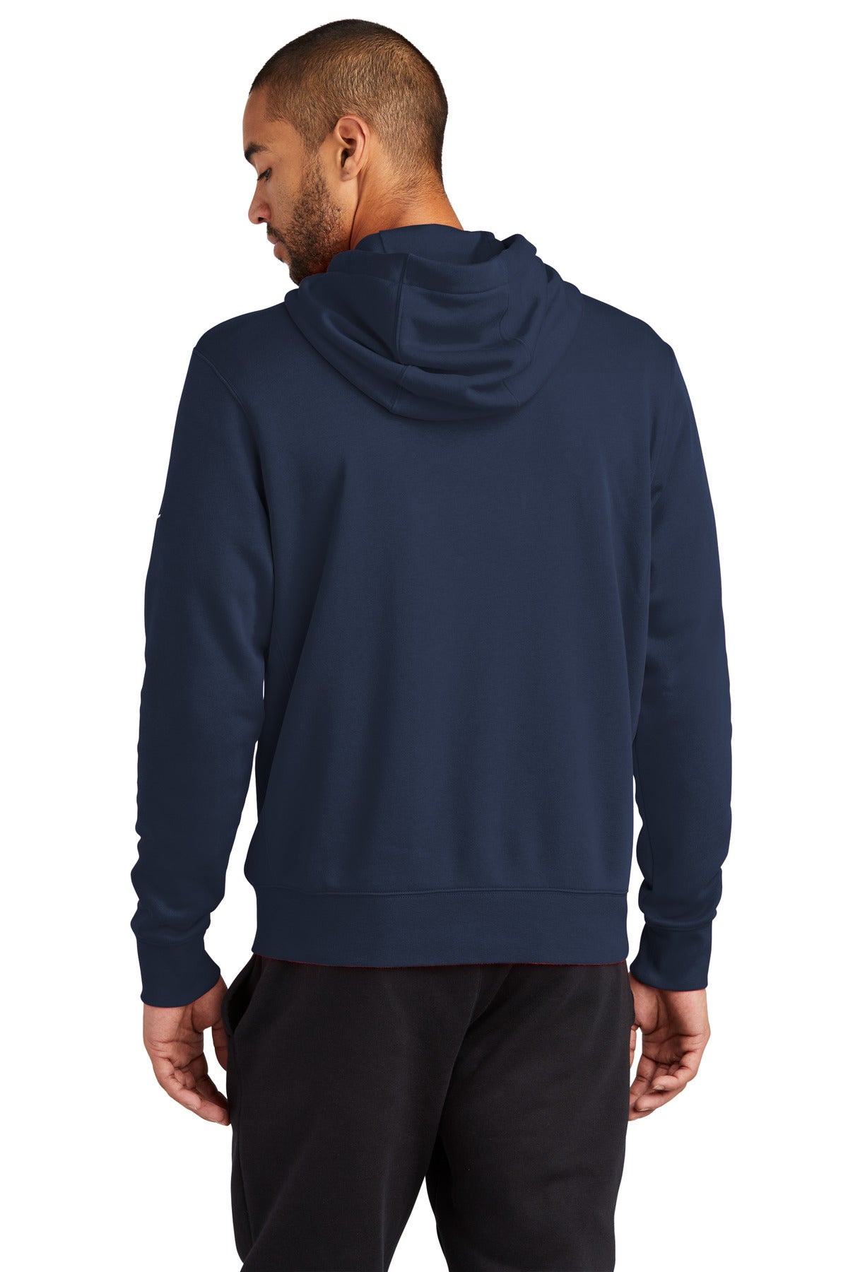 MdntNavy Nike Club Fleece Sleeve Swoosh Full-Zip Hoodie NKDR1513