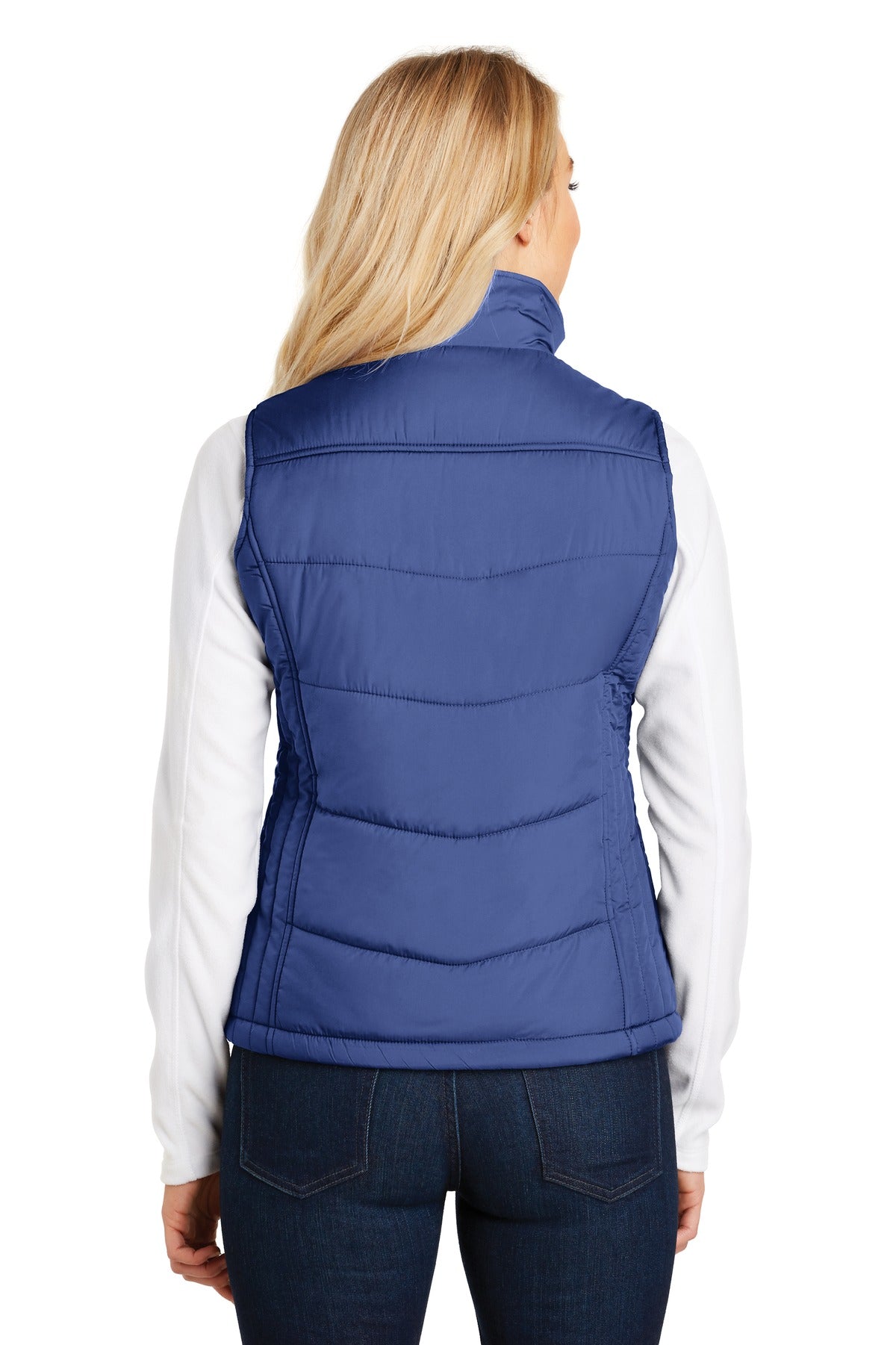 Medit Blue Port Authority Women's Puffy Vest. L709
