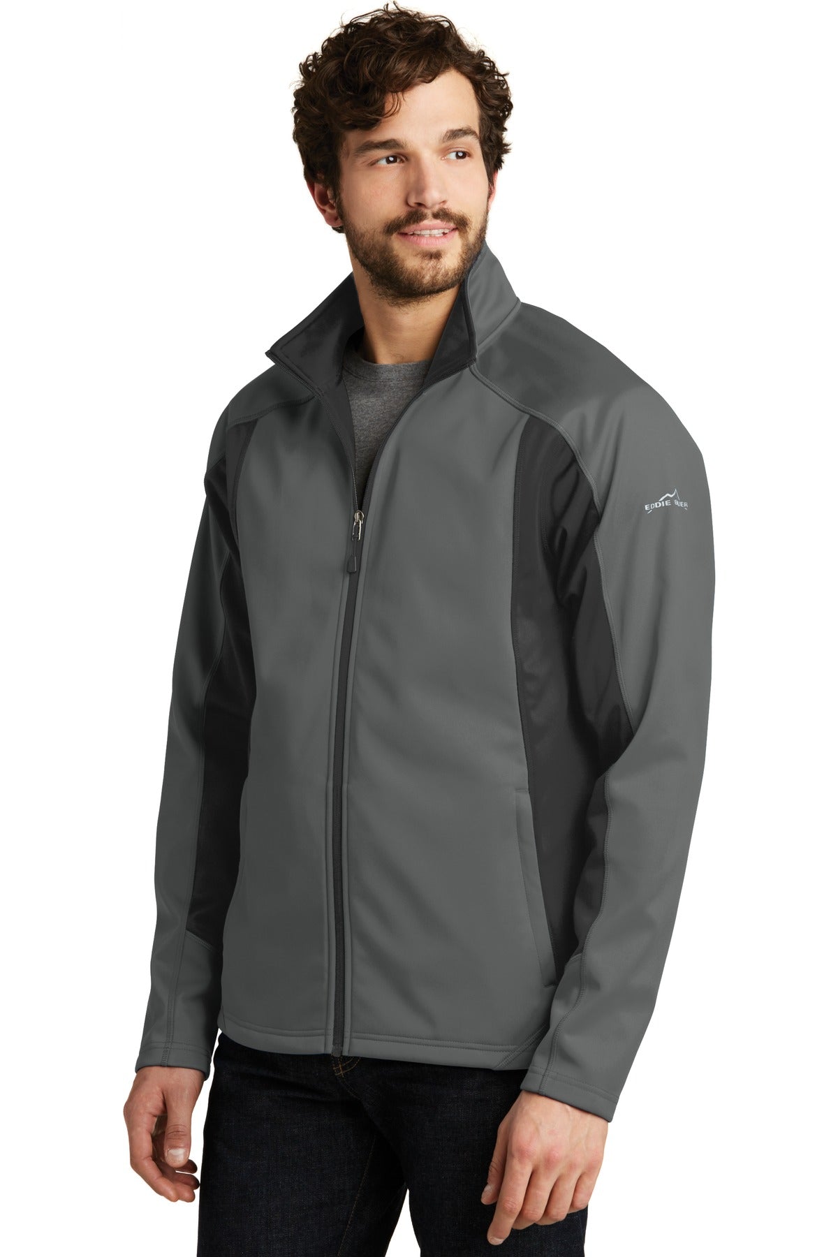 Metal Gy/Gy St Eddie Bauer Trail Soft Shell Jacket. EB542