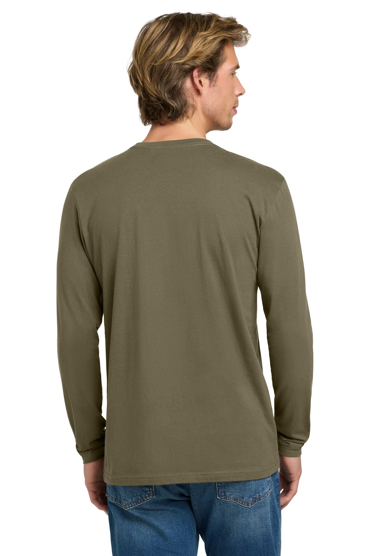 MilGreen Next Level Apparel Cotton Long Sleeve Tee. NL3601