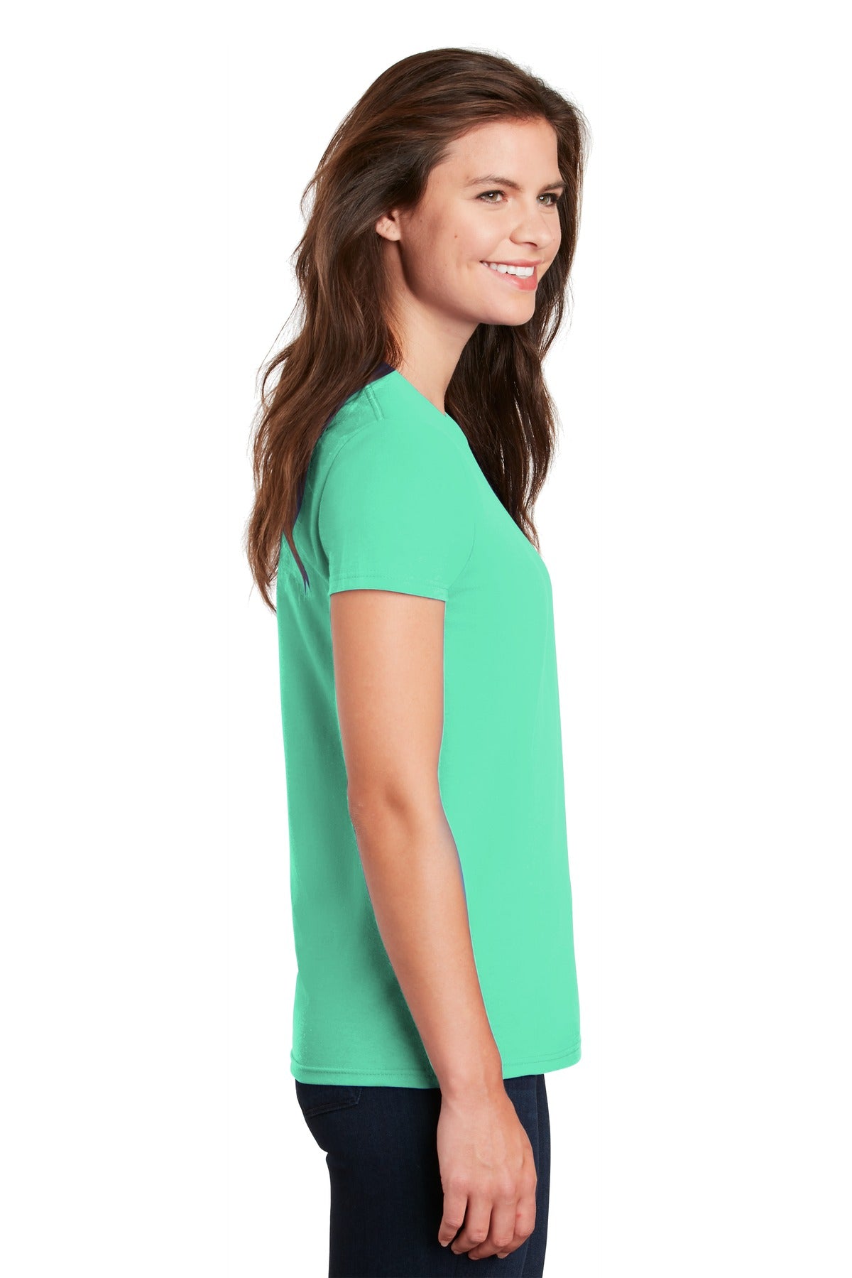 Mint Green Gildan Women's Ultra Cotton 100% US Cotton T-Shirt. 2000L