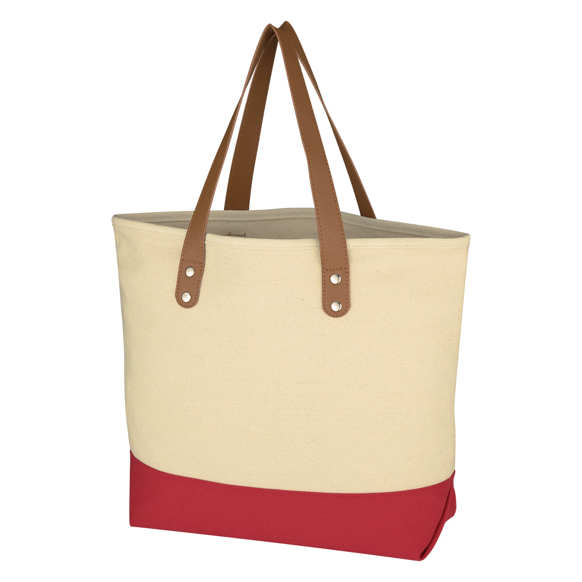 NATURAL WITH RED Alison Tote Bag plain grouped