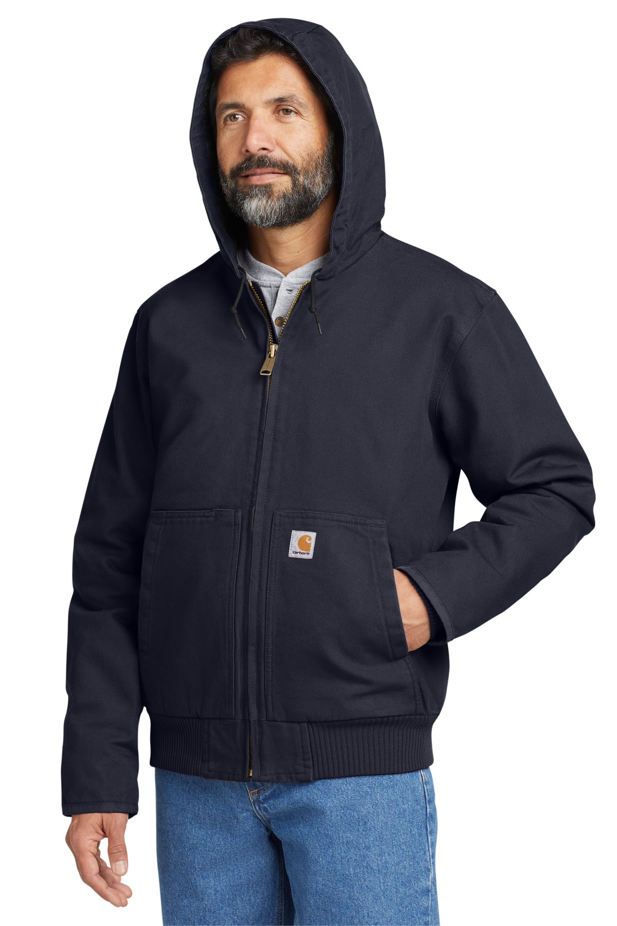 Navy Carhartt Washed Duck Active Jac. CT104050