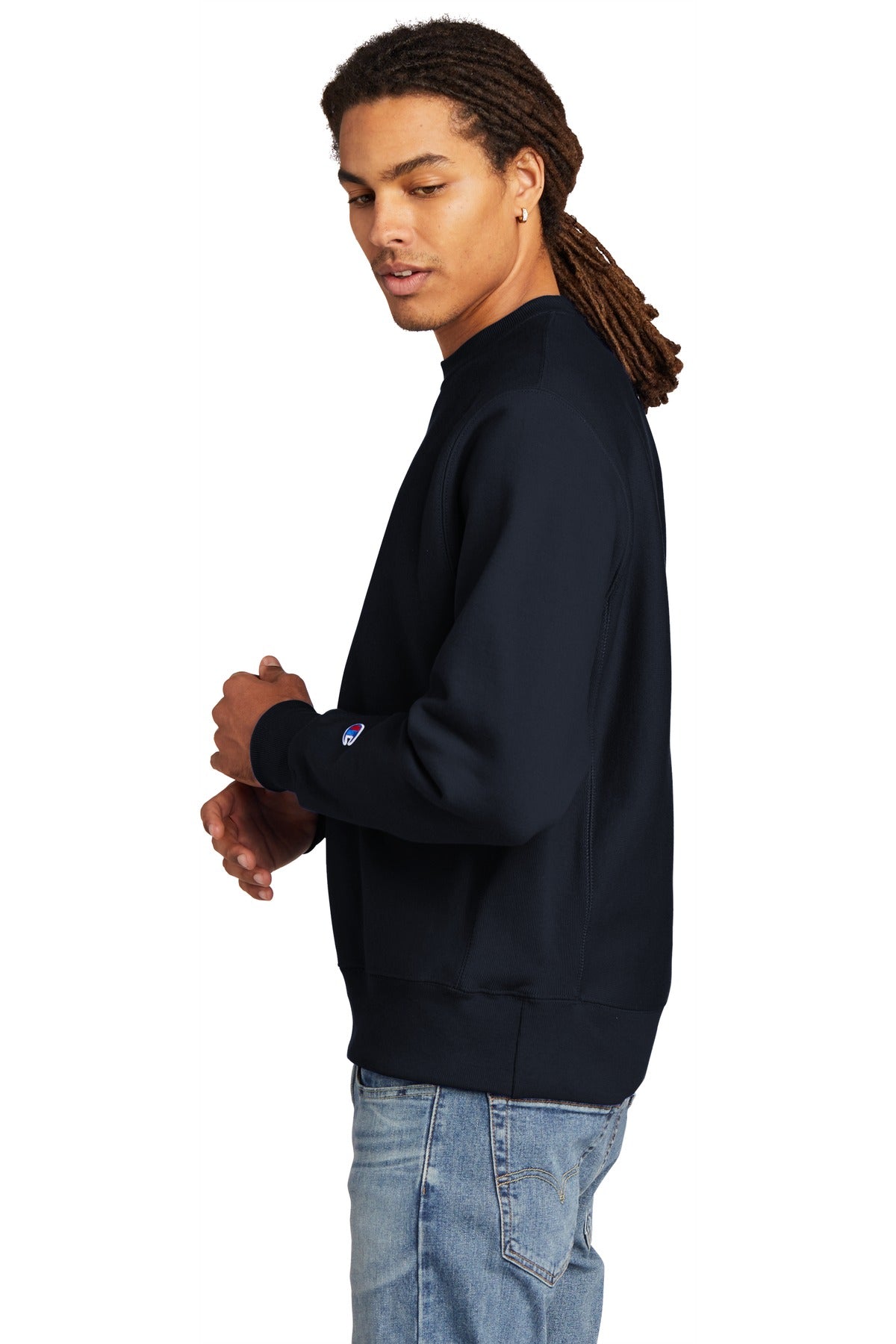 Navy Champion Reverse Weave Crewneck Sweatshirt S149