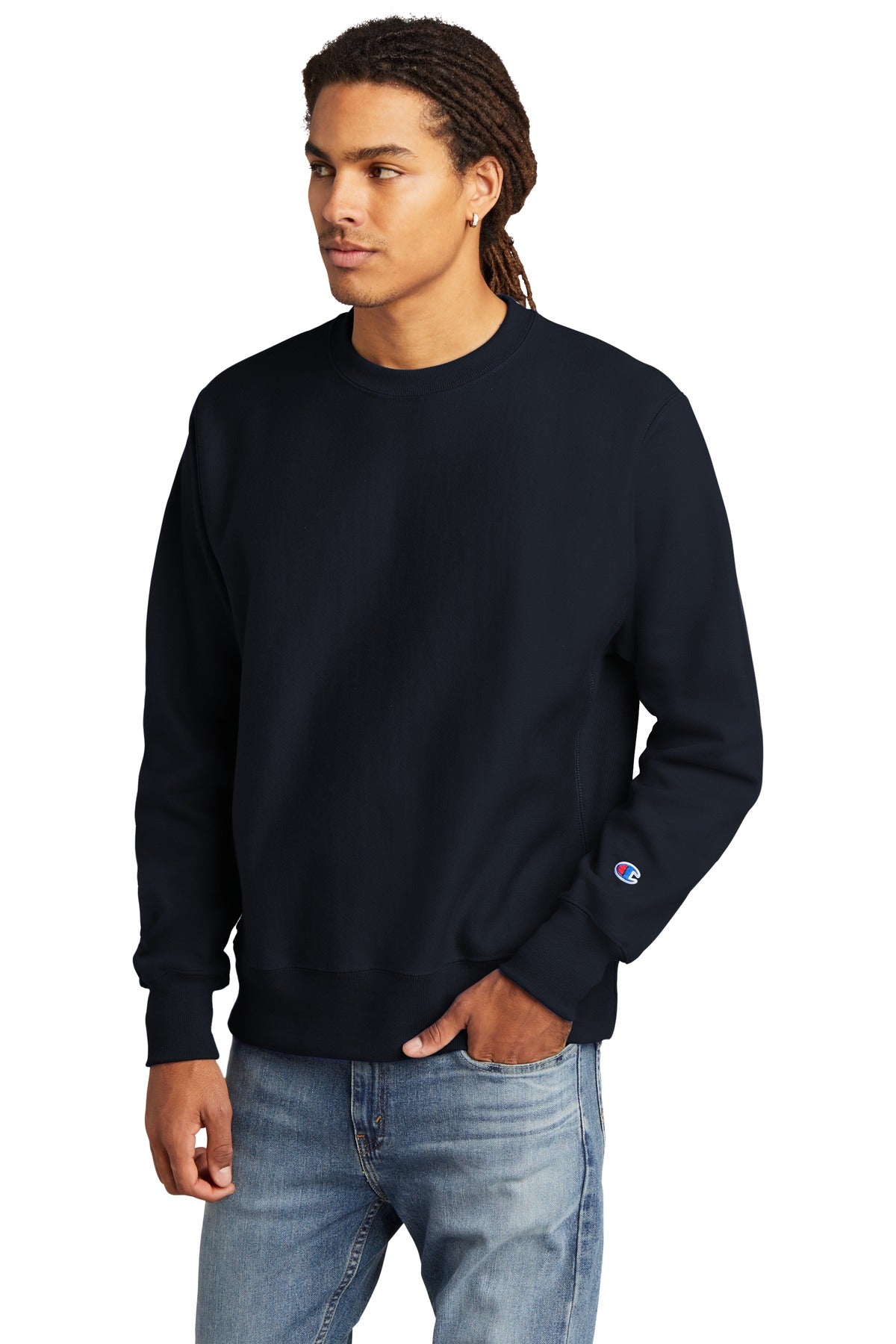 Navy Champion Reverse Weave Crewneck Sweatshirt S149