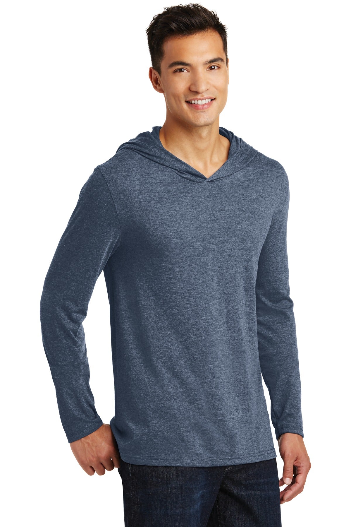 Navy Frost District Perfect Tri Long Sleeve Hoodie. DM139