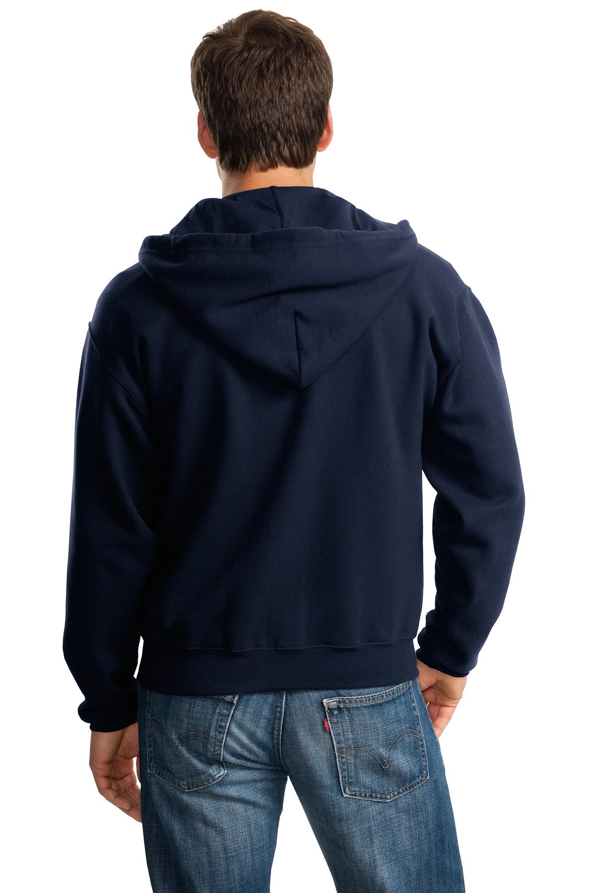 Navy Jerzees Super Sweats NuBlend - Full-Zip Hooded Sweatshirt. 4999M