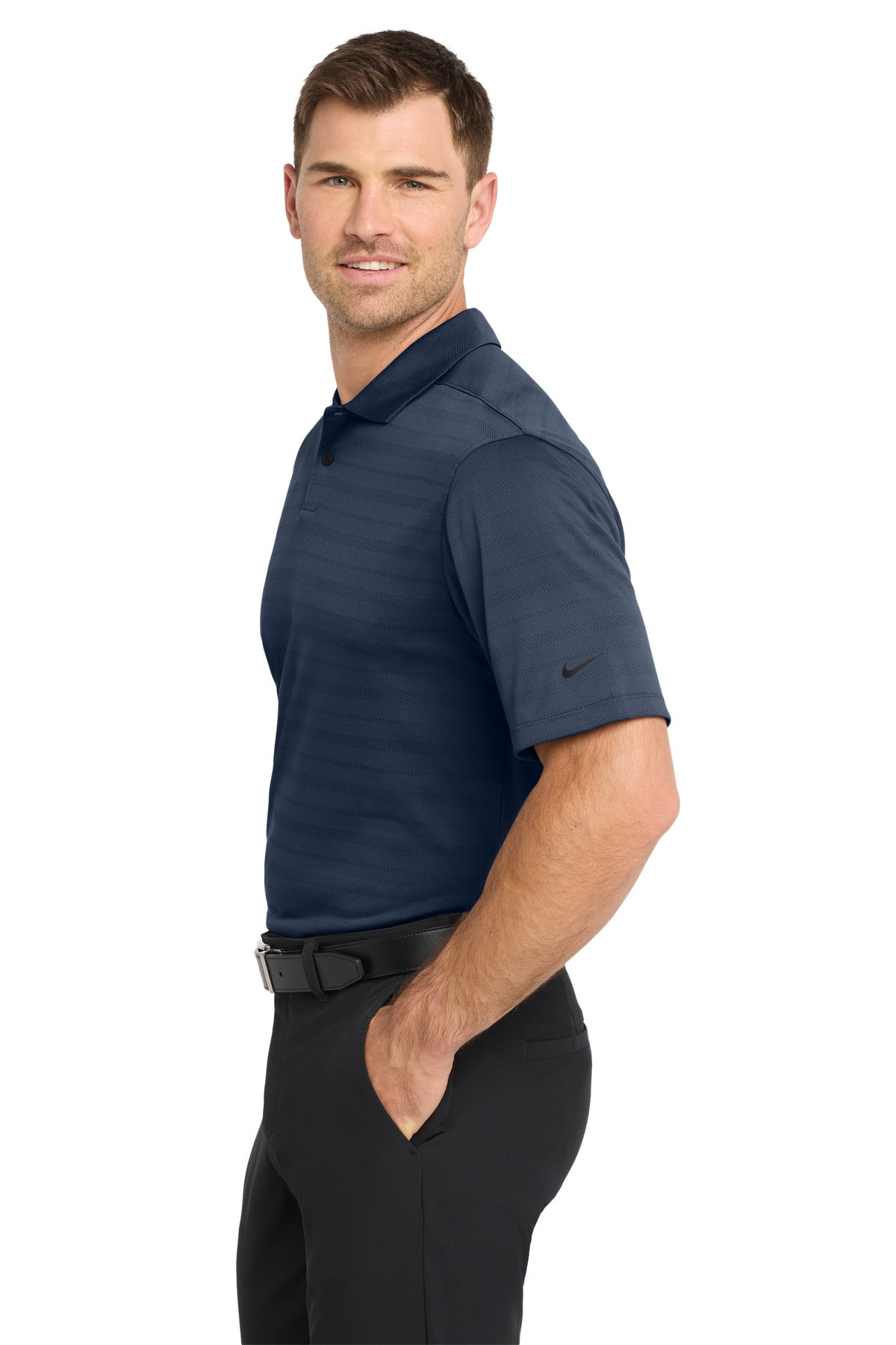 Navy Nike Dri-FIT Vapor Jacquard Polo NKDC2115
