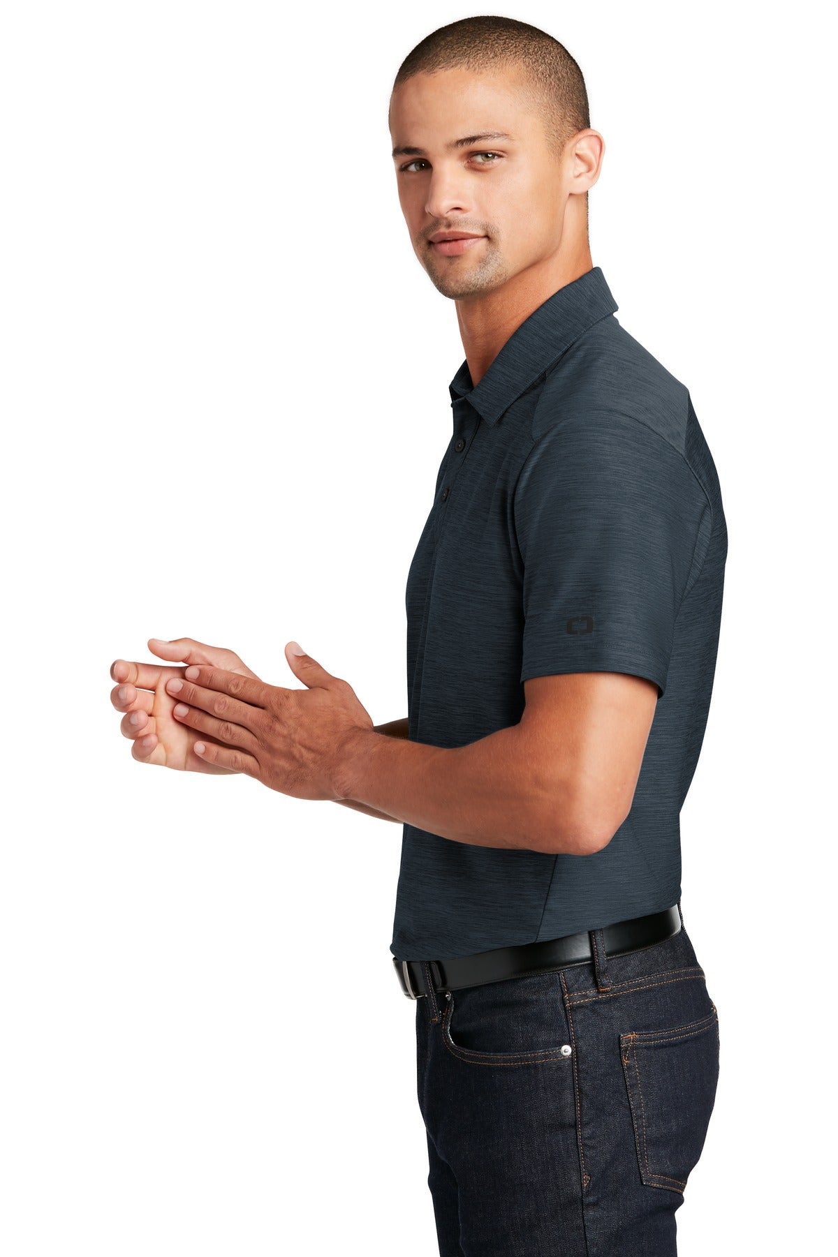 Navy OGIO Slate Polo. OG143