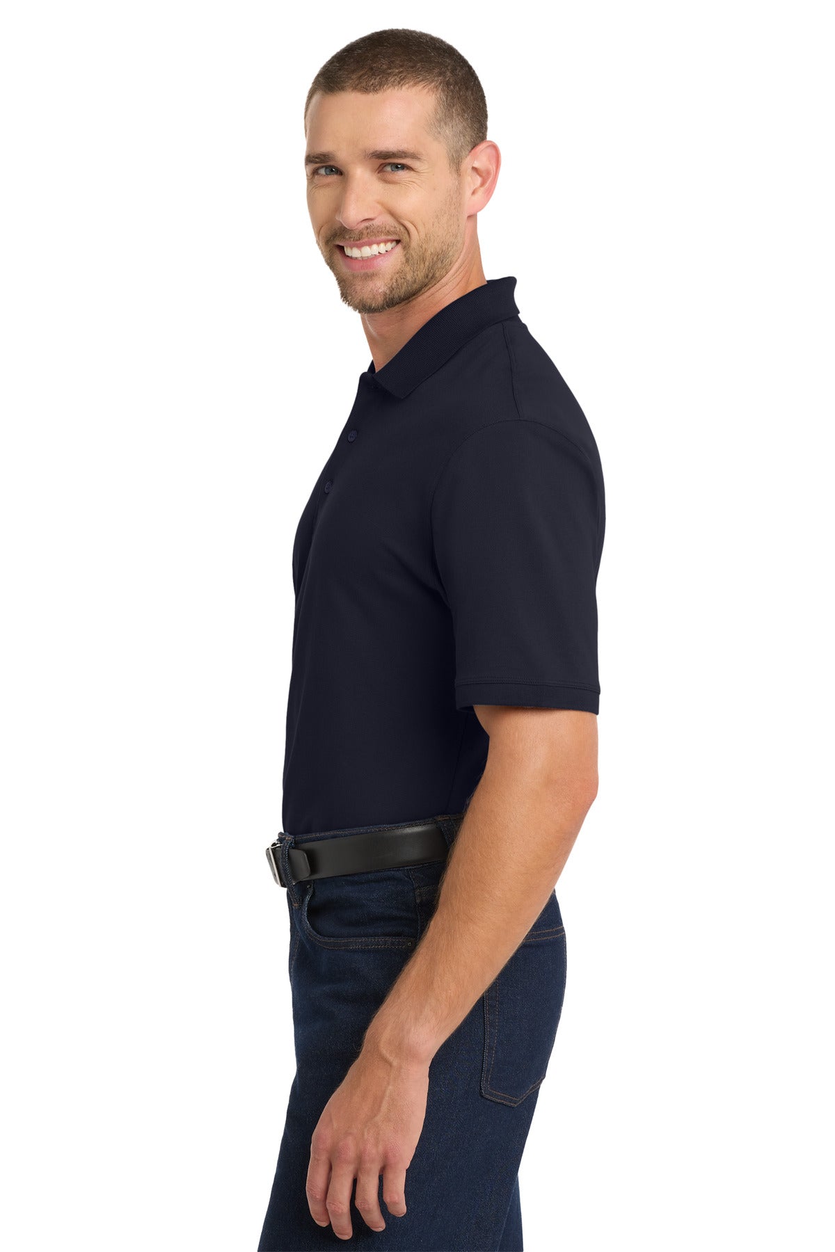 Navy Port Authority EZCotton Polo. K8000