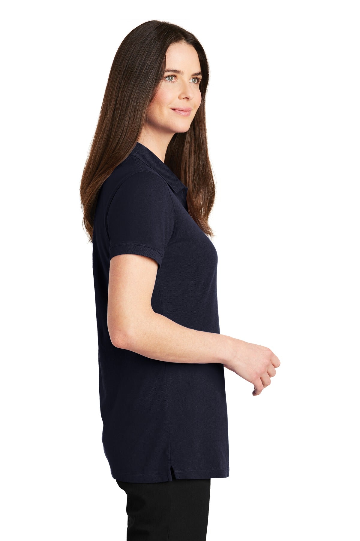 Navy Port Authority Women's EZCotton Polo. LK8000