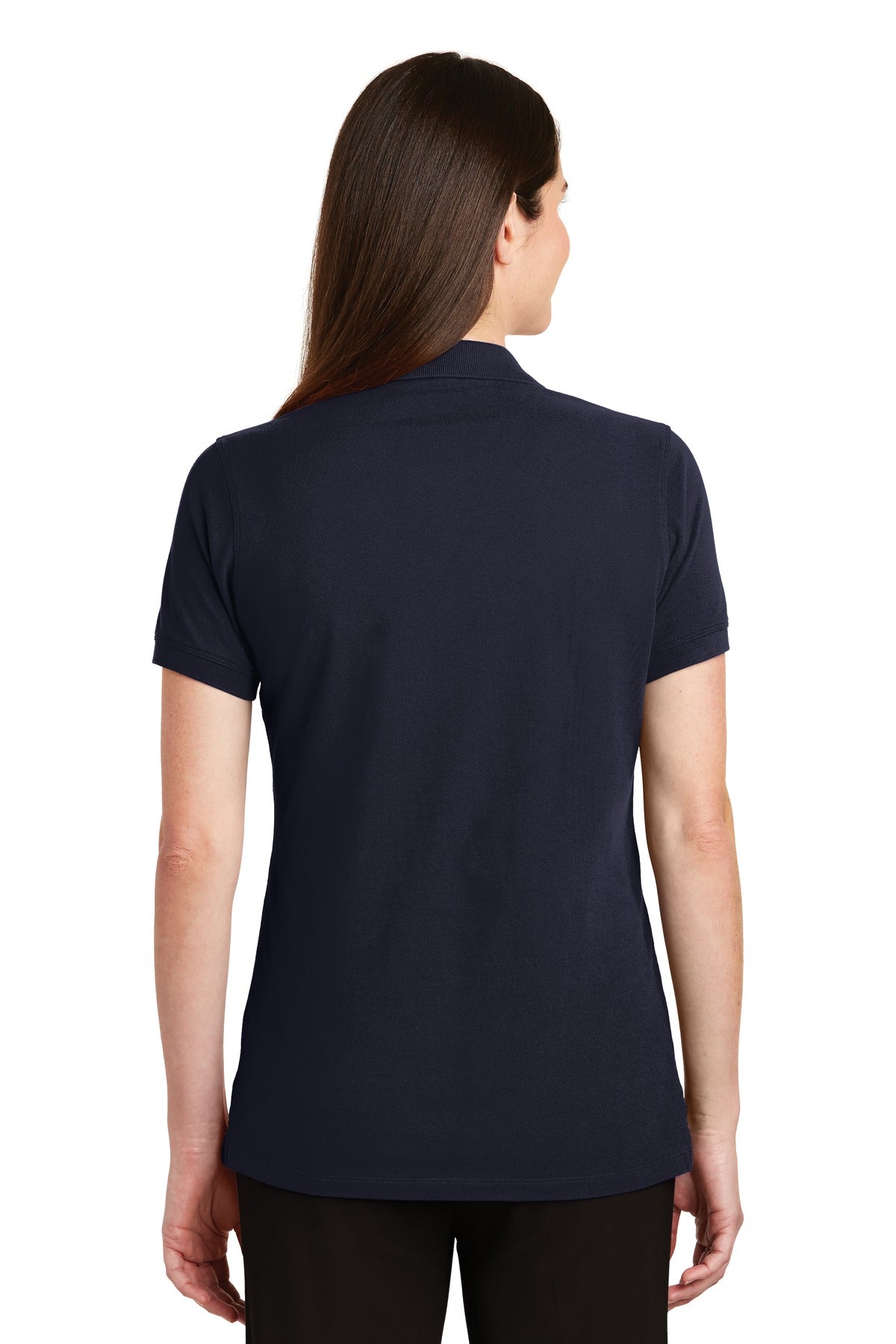 Navy Port Authority Women's EZCotton Polo. LK8000