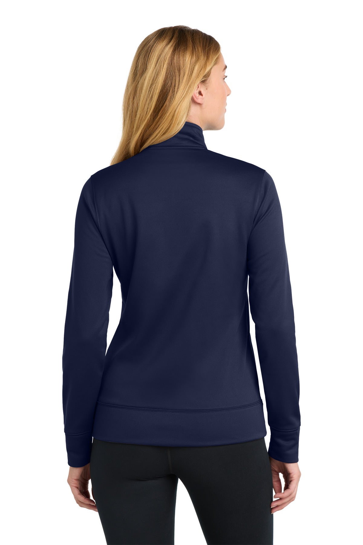 Navy Sport-Tek Women's Sport-Wick Fleece Full-Zip Jacket. LST241