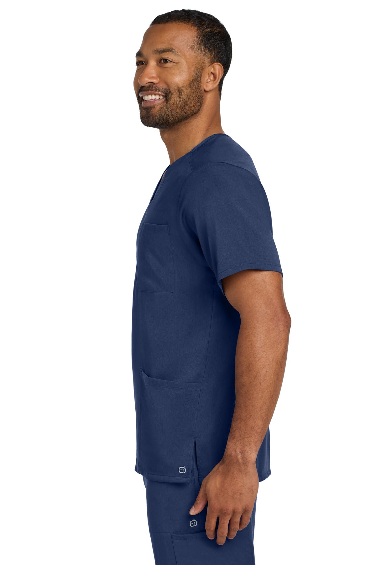 Navy Wink Men's Premiere Flex V-Neck Top WW5068