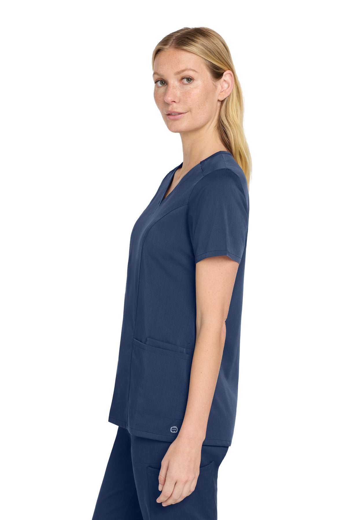 Navy Wink Women's Premiere Flex V-Neck Top WW4168