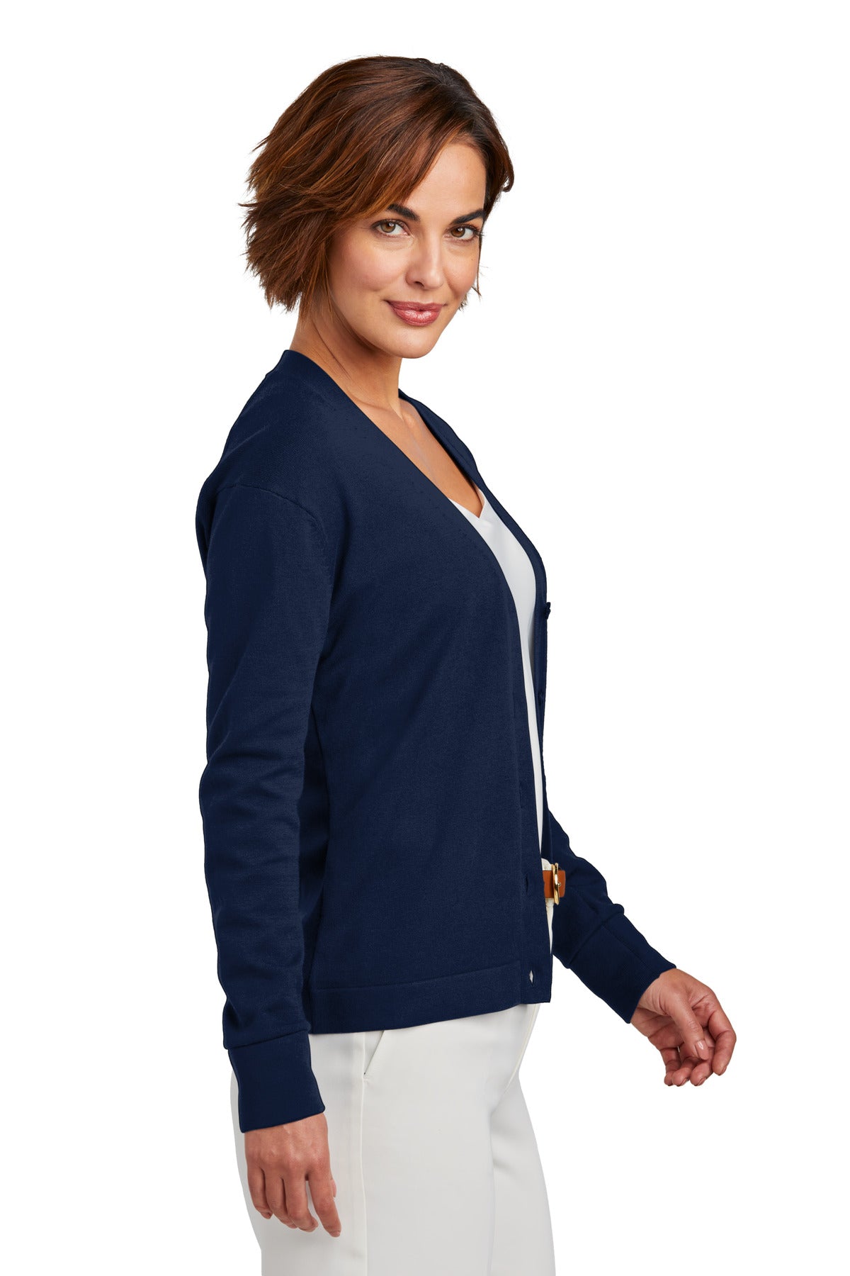 NavyBlazer Brooks Brothers Women's Cotton Stretch Cardigan Sweater BB18405