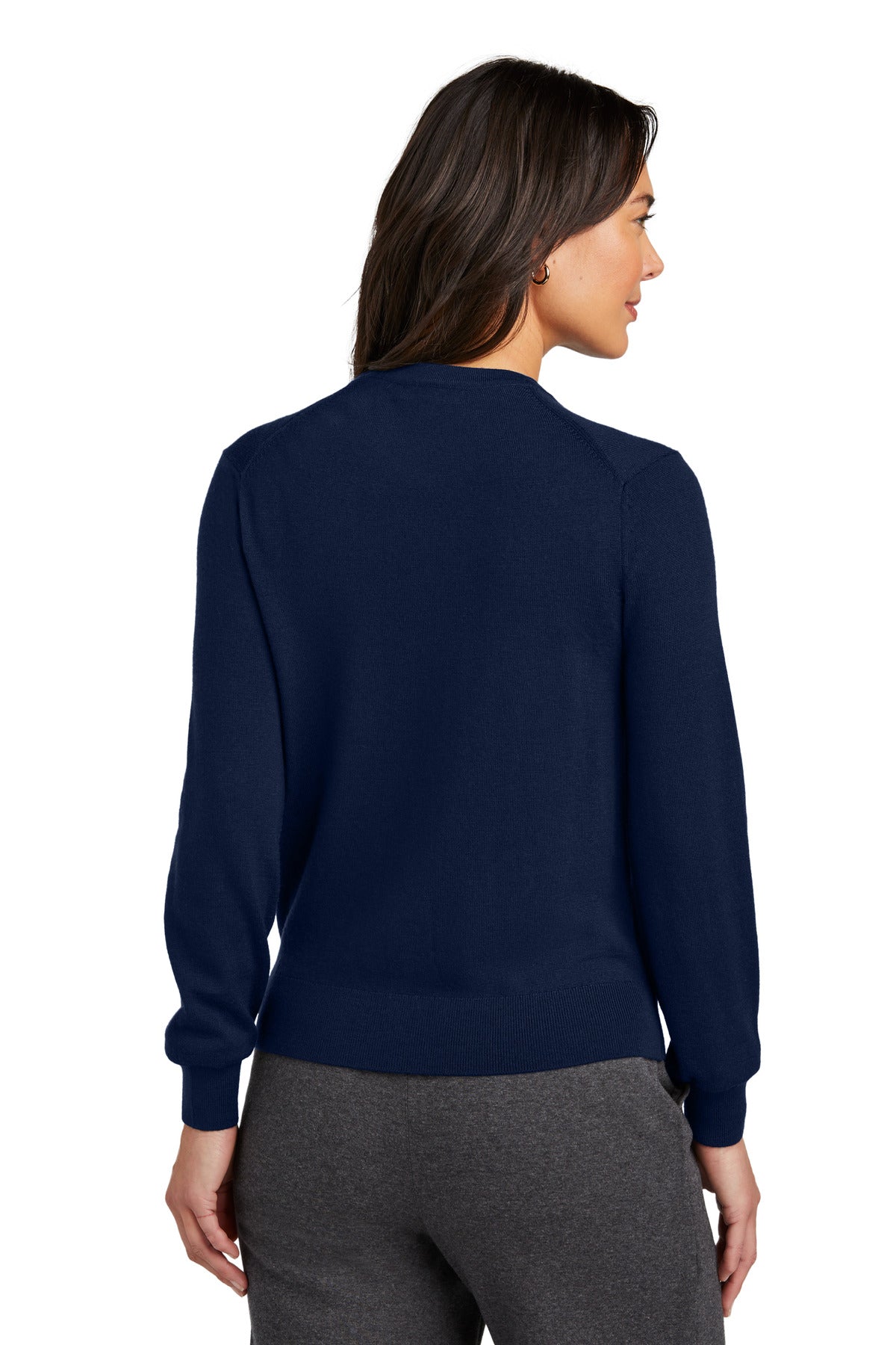 NavyBlazer Brooks Brothers Women's Washable Merino Cardigan Sweater BB18413