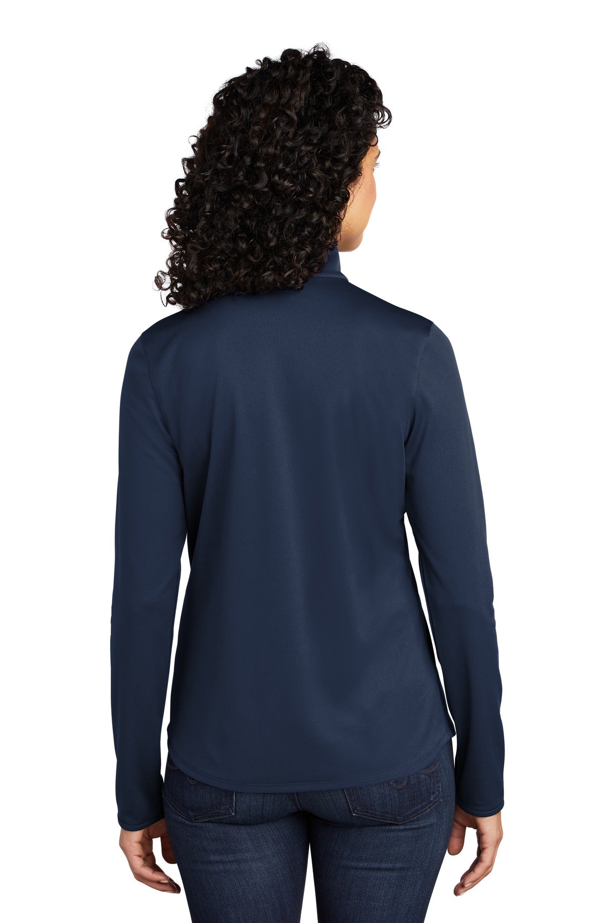 Navy/Steel Gry Port Authority Women's Silk Touch Performance 1/4-Zip LK584