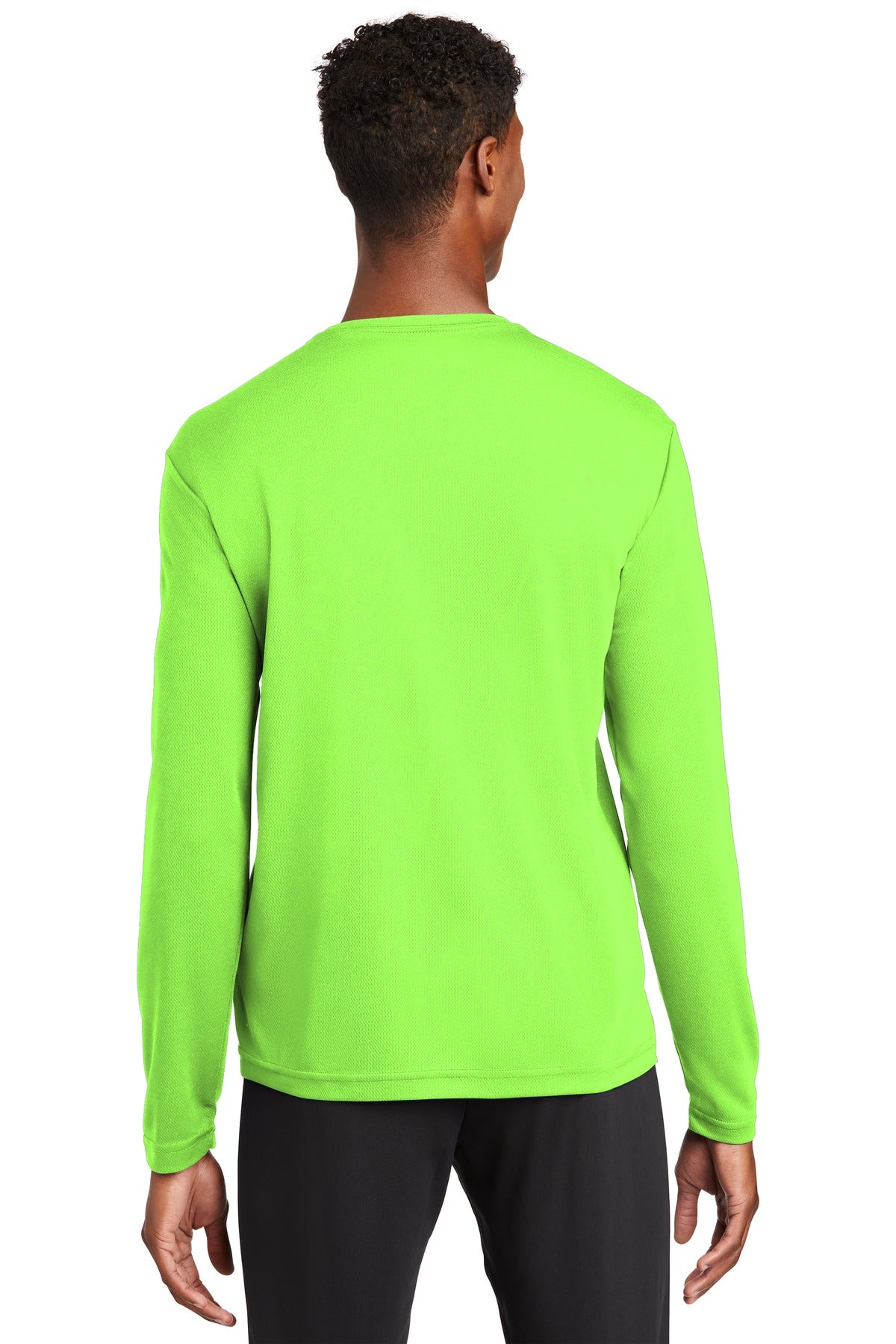 Neon Green Sport-Tek PosiCharge RacerMesh Long Sleeve Tee. ST340LS